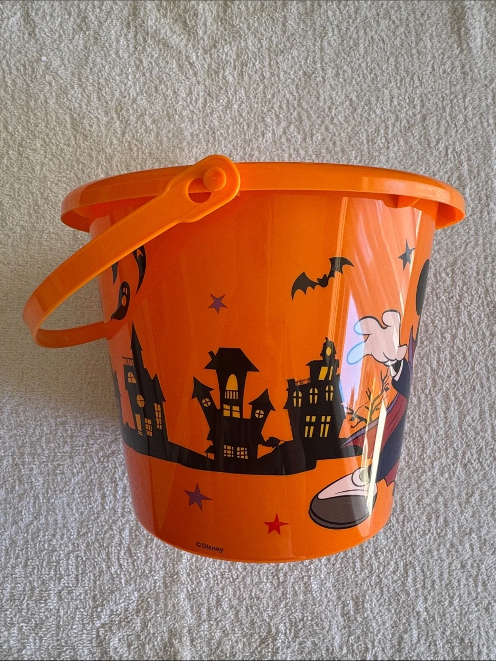 Disney Orange Mickey Mouse Halloween Treat Candy Bucket